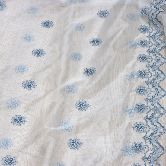 Tebriz V-34 Wholesale Brode Embroidered Tulle Curtain Fabrics Living Room and Bedroom Curtains 4 Models 100% Polyester