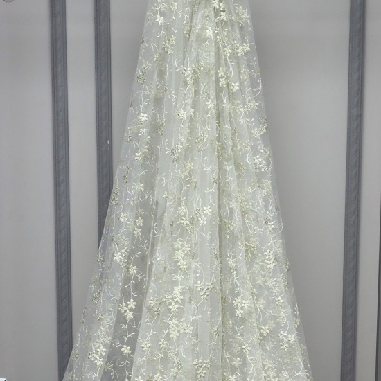 Tiflis V-4 Wholesale Brode Embroidered Tulle Curtain Fabrics Living Room and Bedroom Curtains 2 Models 100% Polyester