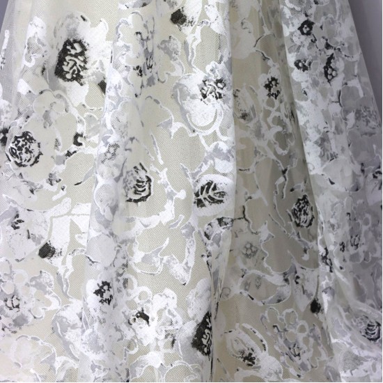 Uluabat V-427 Wholesale Raschel Plain Knitted Tulle Curtain Fabrics Living Room and Bedroom Curtains 3 Models 100% Polyester