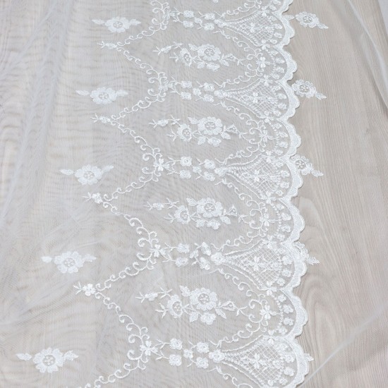 Venedik V-2 Wholesale Brode Tulle Curtain Fabrics Living Room and Bedroom Curtains 4 Models 100% Polyester