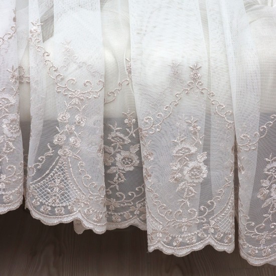 Venedik V-5 Wholesale Brode Tulle Curtain Fabrics Living Room and Bedroom Curtains 4 Models 100% Polyester