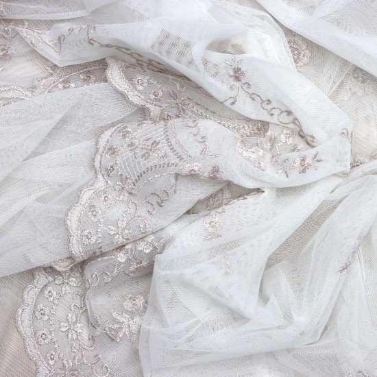 Venedik V-5 Wholesale Brode Tulle Curtain Fabrics Living Room and Bedroom Curtains 4 Models 100% Polyester