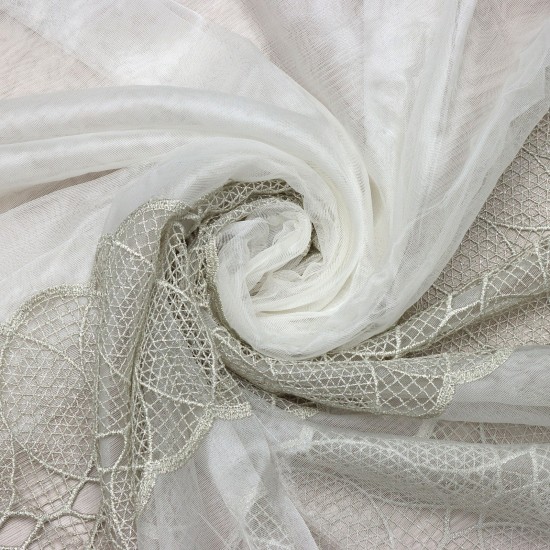 Venüs V-41 Wholesale Brode Embroidered Tulle Curtain Fabrics Living Room and Bedroom Curtains 5 Models 100% Polyester