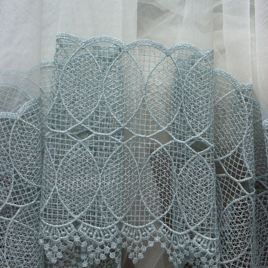 Venüs V-43 Wholesale Brode Embroidered Tulle Curtain Fabrics Living Room and Bedroom Curtains 5 Models 100% Polyester