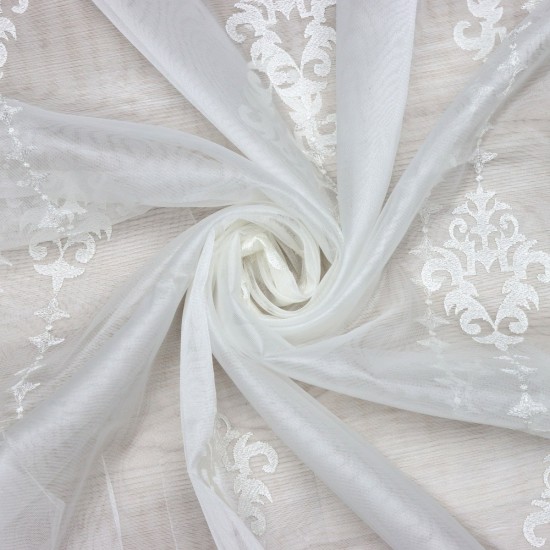 Newcity V--1 Wholesale Embroidered Brode Tulle Curtain Fabrics Living Room and Bedroom Curtains 4 Models 100% Polyester