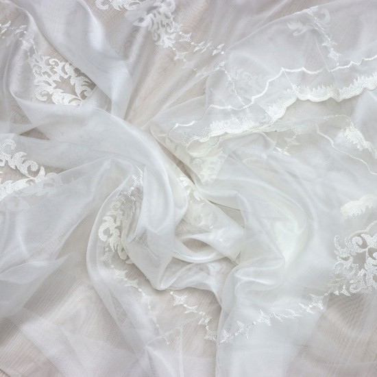 Newcity V--1 Wholesale Embroidered Brode Tulle Curtain Fabrics Living Room and Bedroom Curtains 4 Models 100% Polyester