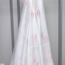 Newcity V-7 Wholesale Embroidered Brode Tulle Curtain Fabrics Living Room and Bedroom Curtains 4 Models 100% Polyester