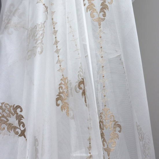 Newcity V-9 Wholesale Embroidered Brode Tulle Curtain Fabrics Living Room and Bedroom Curtains 4 Models 100% Polyester