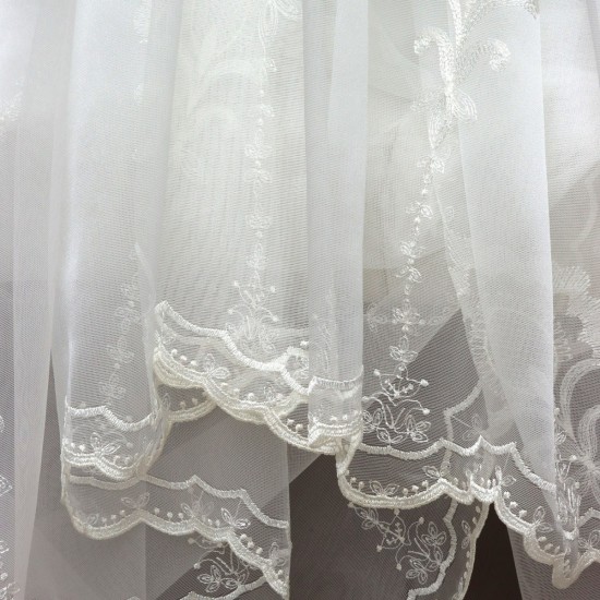 Cloud V--1 Wholesale Embroidered Tulle Curtain Fabrics Living Room and Bedroom Curtains 4 Models 100% Polyester
