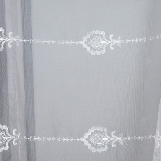 Cloud V-2 Wholesale Embroidered Tulle Curtain Fabrics Living Room and Bedroom Curtains 4 Models 100% Polyester