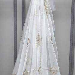 Cloud V-4 Wholesale Embroidered Tulle Curtain Fabrics Living Room and Bedroom Curtains 4 Models 100% Polyester