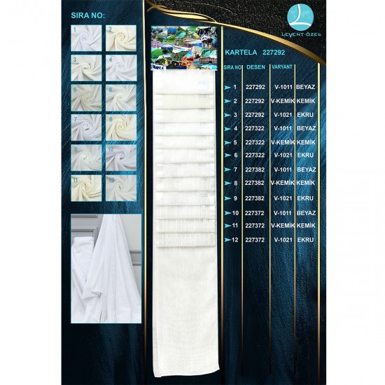 Betty 227382 Color Chart Wholesale Linen Tulle Curtain Fabrics Living Room and Bedroom Curtains 12 Models 100% Polyester