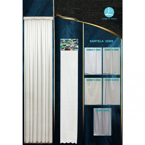 32505 Color Chart Wholesale Raschel Knit Tulle Curtain Fabrics Living Room and Bedroom Curtains 5 Models 100% Polyester