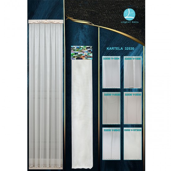 32530 Color Chart Wholesale Raschel Knit Tulle Curtain Fabrics Living Room and Bedroom Curtains 6 Models 100% Polyester