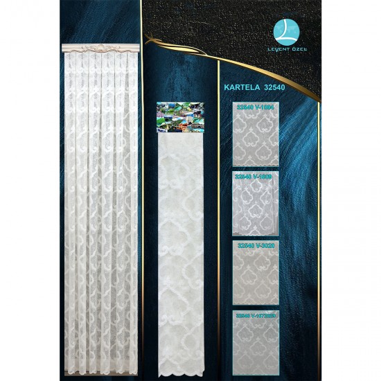 32540 Color Chart Wholesale Raschel Knit Tulle Curtain Fabrics Living Room and Bedroom Curtains 4 Models 100% Polyester