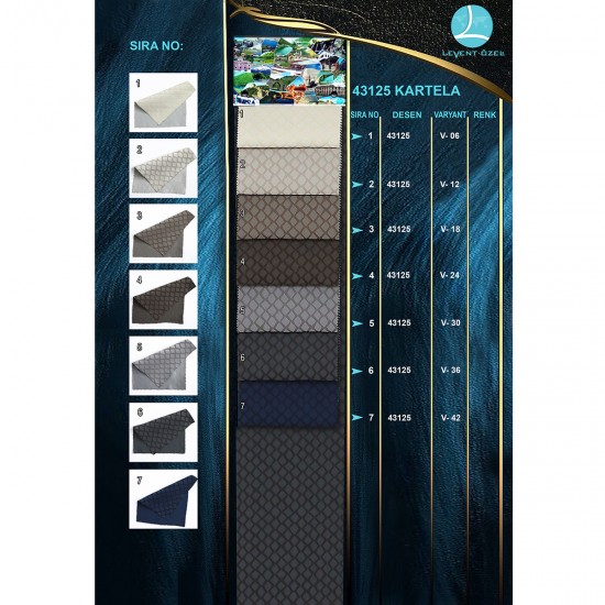 Anthony Color Chart Wholesale Jacquard Blackout Background Curtain Fabrics Living Room and Bedroom Curtains 7 Models 100% Polyester