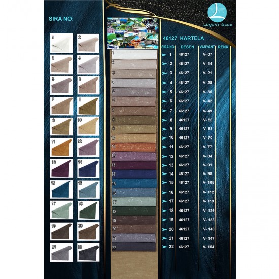 Paul Color Chart Wholesale Jacquard Background Curtain Fabrics Living Room and Bedroom Curtains 22 Models 100% Polyester