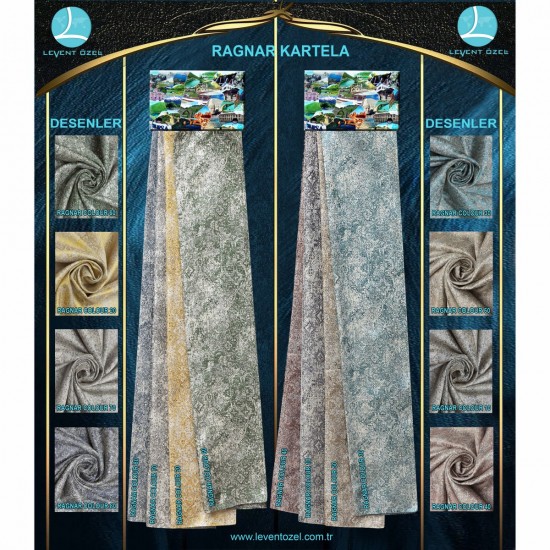 Ragnar Color Chart Wholesale Jacquard Background Curtain Fabrics Living Room and Bedroom Curtains 8 Models 100% Polyester