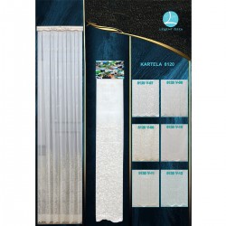 8120 Color Chart Lace Embroidery Tulle Curtain Fabric 100% Polyester 6 Models