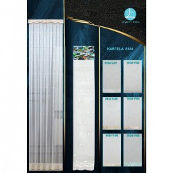 8124 Color Chart Lace Embroidery Tulle Curtain Fabric 100% Polyester 6 Models