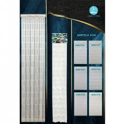 8134 Color Chart Lace Embroidery Tulle Curtain Fabric 100% Polyester 6 Models