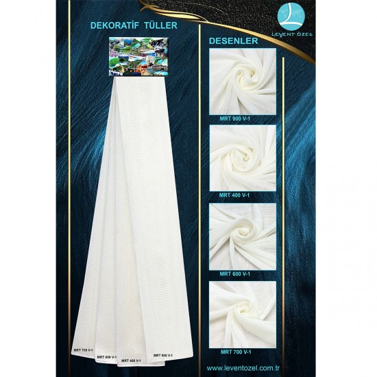 Mrt 400 - Mrt 600 - Mrt 700 - Mrt 900 Color Chart Wholesale Linen Tulle Curtain Fabrics Living Room and Bedroom Curtains 4 Models 100% Polyester