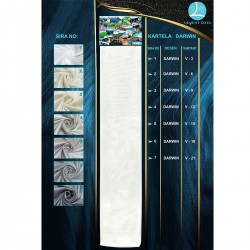 Darwin Chart Wholesale Decorative Crepe Knitted Tulle Curtain Fabrics Living Room and Bedroom Curtains 7 Models 100% Polyester