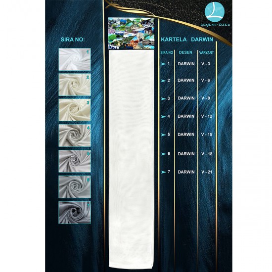 Darwin Chart Wholesale Decorative Crepe Knitted Tulle Curtain Fabrics Living Room and Bedroom Curtains 7 Models 100% Polyester