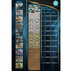 Panel Damask Color Chart Wholesale Jacquard Background Curtain Fabrics Living Room and Bedroom Curtains 10 Models  300x300 cm 100% Polyester