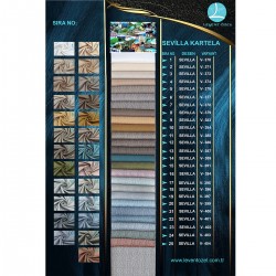 Sevilla Color Chart Wholesale Jacquard Background Curtain Fabrics Living Room and Bedroom Curtains 25 Models 100% Polyester