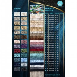 Valencia Color Chart Wholesale Jacquard Background Curtain Fabrics Living Room and Bedroom Curtains 26 Models 100% Polyester